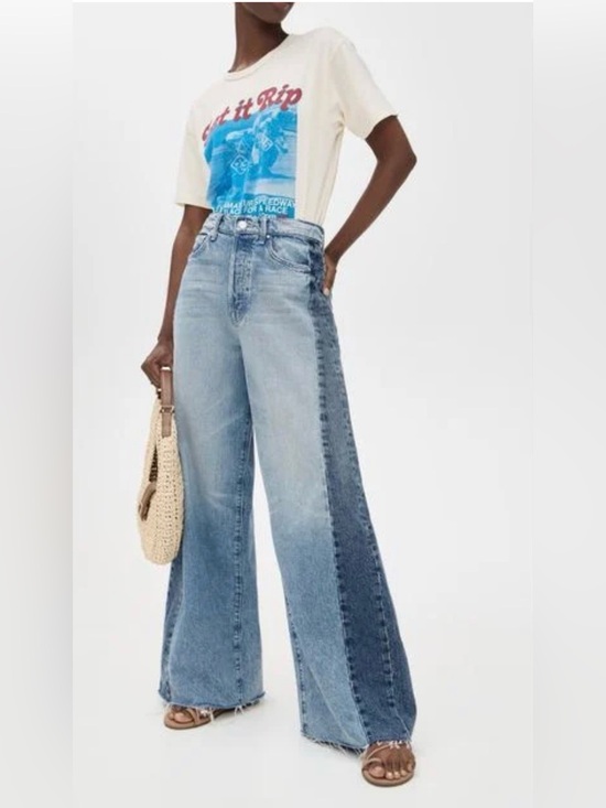 MOTHER Denim - MOTHER The Pipe Dream Button Sneak Fray